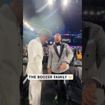 Cam Boozer daps up his twin brother and his Dad Carlos Boozer 🤝
