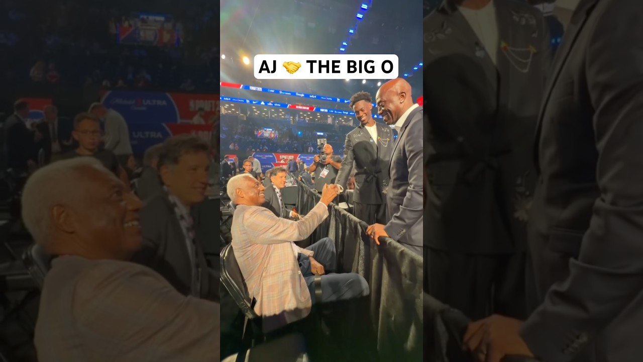 AJ Dybantsa meets Oscar Robertson at the 2026 NBA DRAFT 🤝