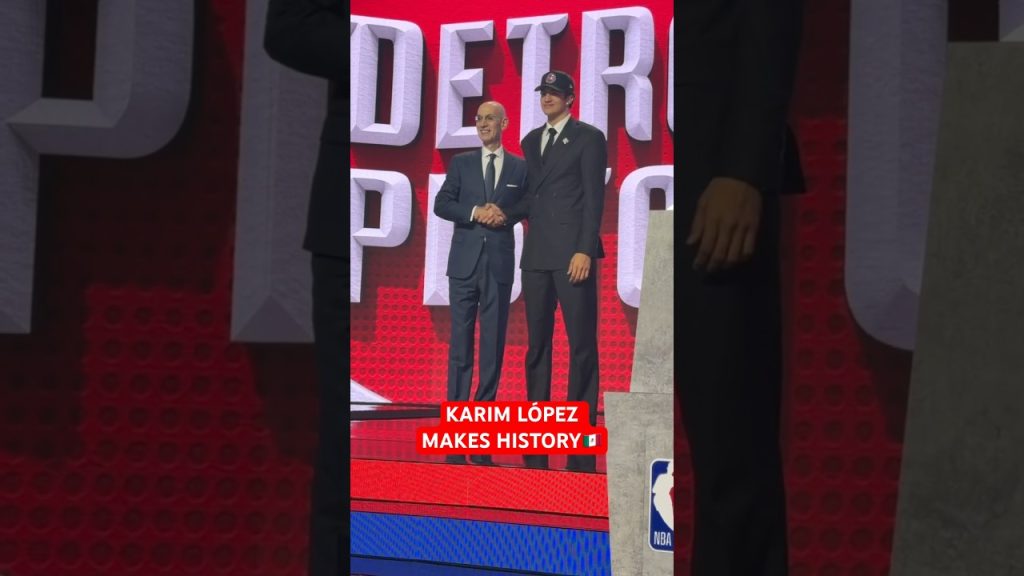 Karim López goes 21st Overall to the Detroit Pistons in the 2026 NBA Draft