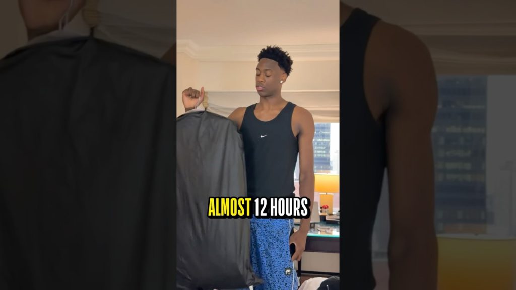 “Almost 12 hours to game time” 👀 AJ Dybantsa ready to get suited up for the NBA Draft!