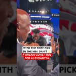 The moment AJ Dybantsa heard his name called as the #1 overall pick in the NBA Draft 🎉🥹
