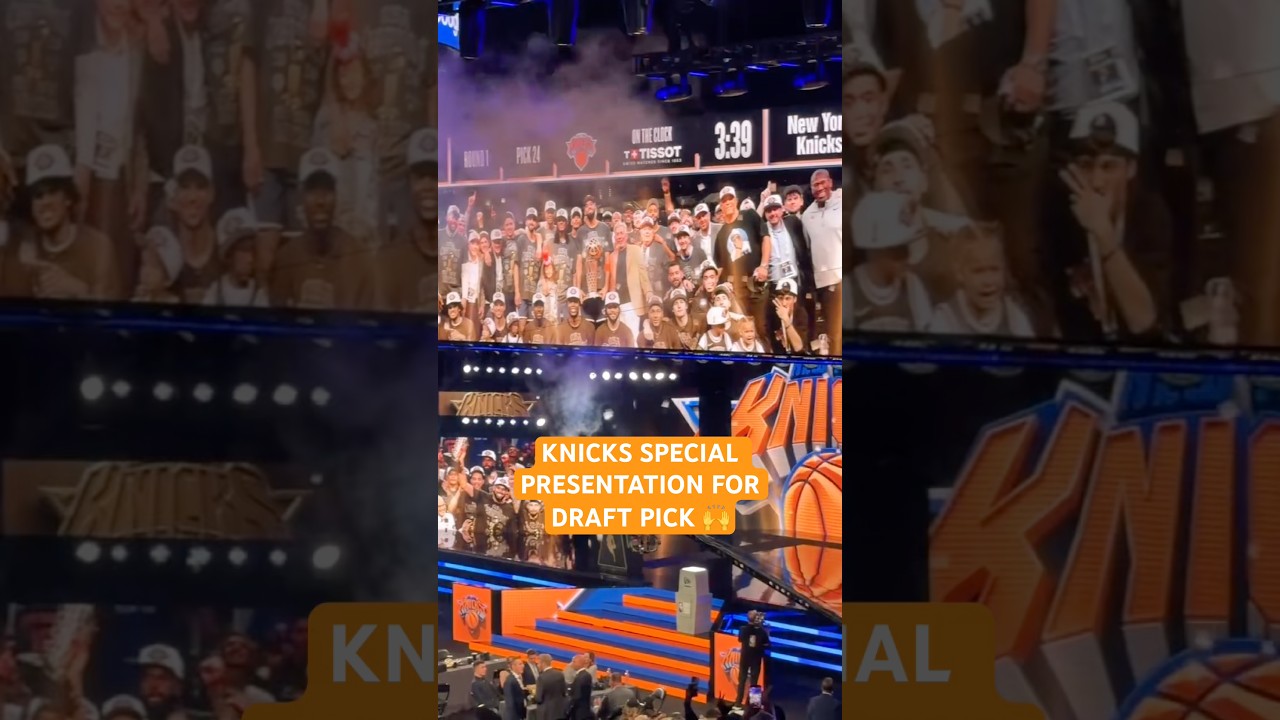 Knicks special champions presentation for their draft selection!