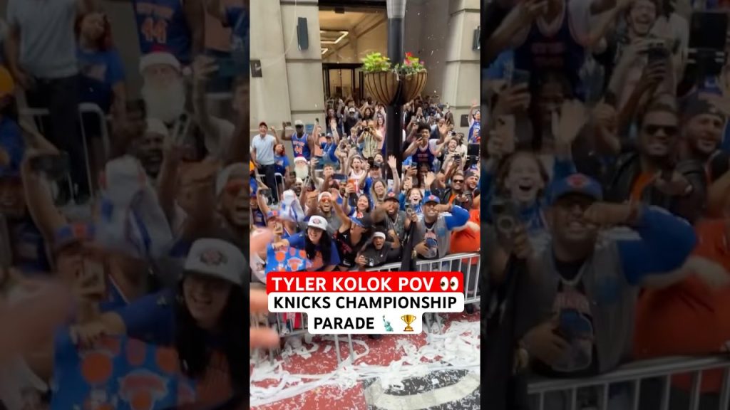 The players POV during the Knicks Championship Parade 👀 (via tyler_kolek/IG)