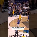 Cameron Carr showing off the shooting stroke in his summer league debut