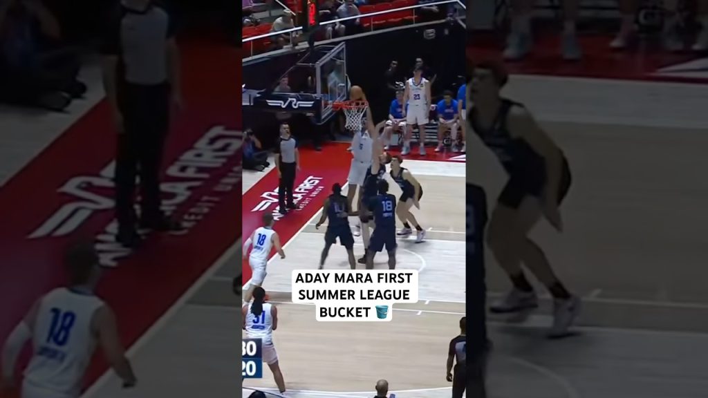Aday Mara powers through for his first summer league bucket 🪣