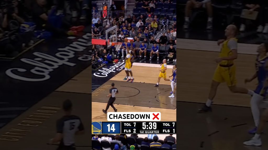 Kaluma runs down the play and seats away the layup