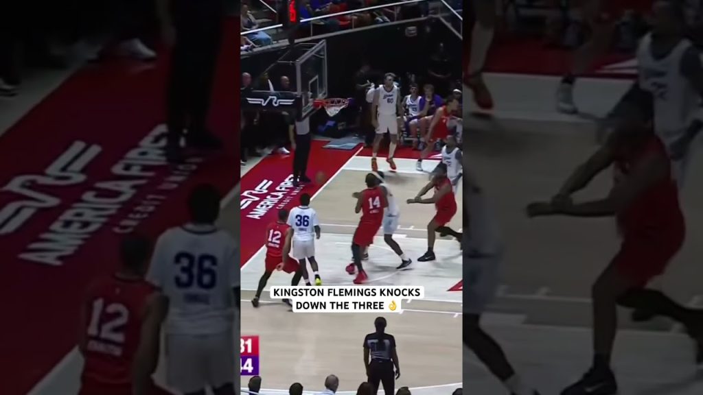 Kingston Flemings knocks down the triple for his first NBA Summer League basket 👌