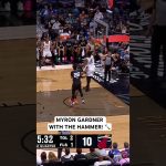 Myron Gardner rocks the rim with the big one hand jam!