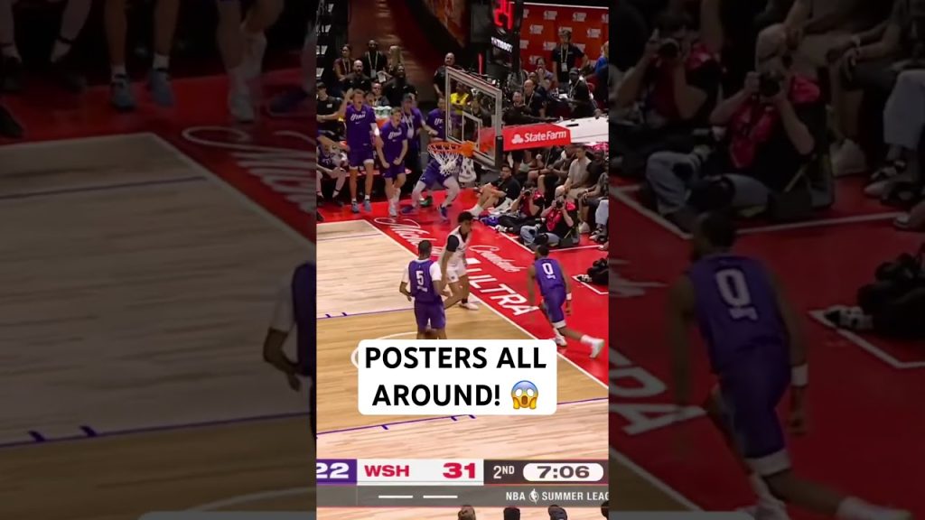 Tamar Bates takes off for the poster!