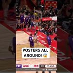 Tamar Bates takes off for the poster!