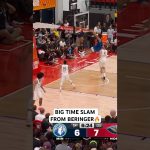 Joan Beringer rocks the rim with the two hand jam off the BLOB lob