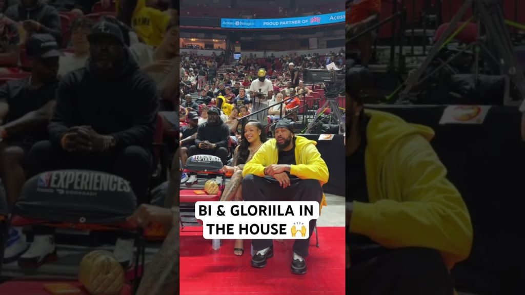 Brandon Ingram and Glorilla in attendance for Clippers vs Kings summer league