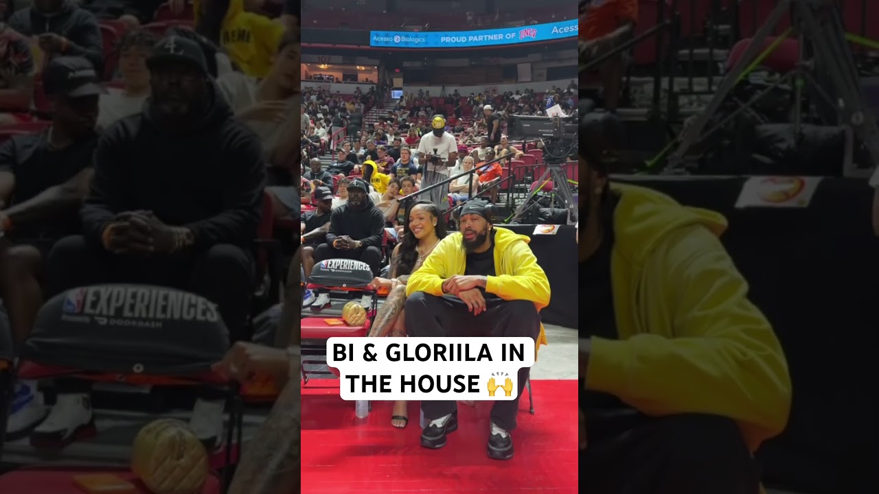 Brandon Ingram and Glorilla in attendance for Clippers vs Kings summer league