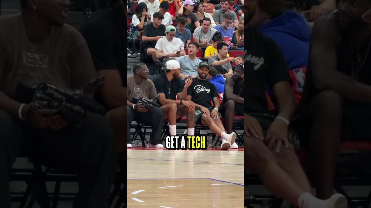 Mic'd up with Jayson Tatum as his former teammate gets his first win at NBA Summer League