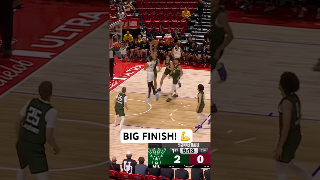Valdislav Goldin rolls to the basket for the huge finish!