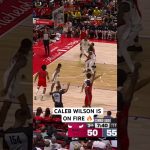 Caleb Wilson catches fire, burying 3 shots in quick succession for a personal 8-0 run
