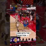 Cameron Carr elevates for the emphatic swat inside