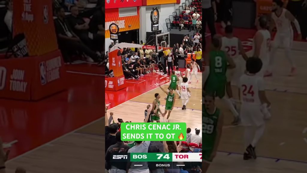 Chris Cenac Jr. hits the three to send it to OT