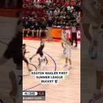 Keaton Wagler knocks down the three for his first summer league basket