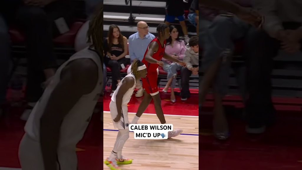 Caleb Wilson wired during his Summer League debut