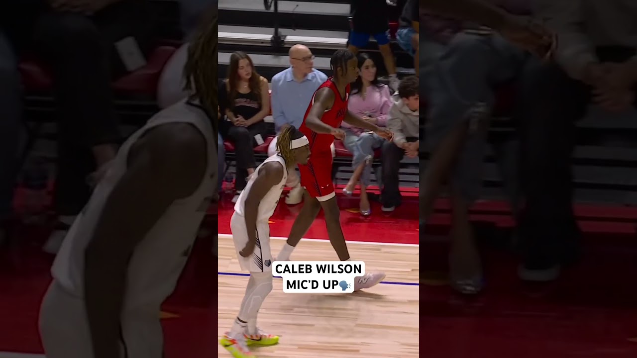 Caleb Wilson wired during his Summer League debut