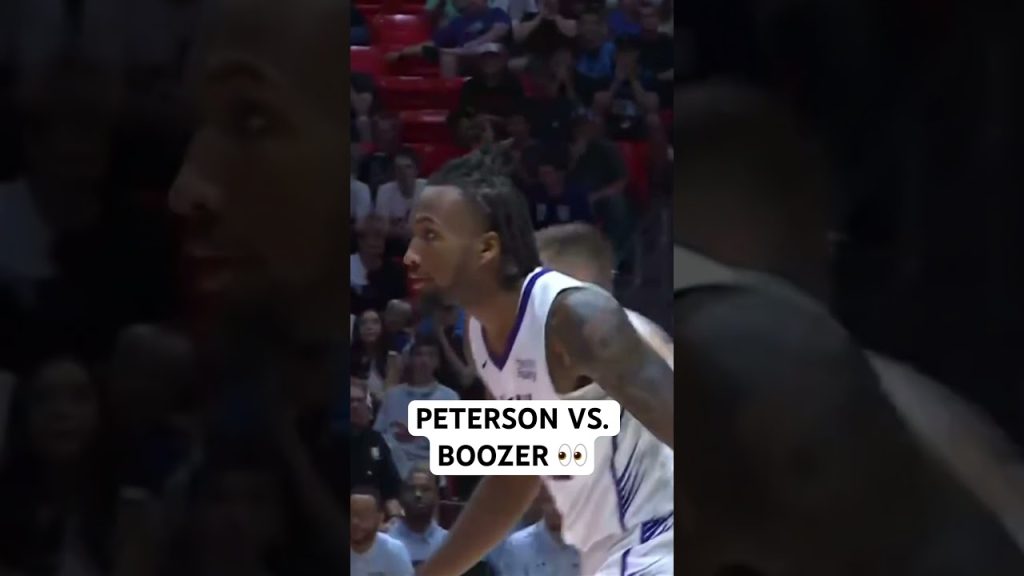 Darryn Peterson and Cam Boozer exchange buckets early in their summer league matchup