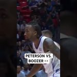 Darryn Peterson and Cam Boozer exchange buckets early in their summer league matchup