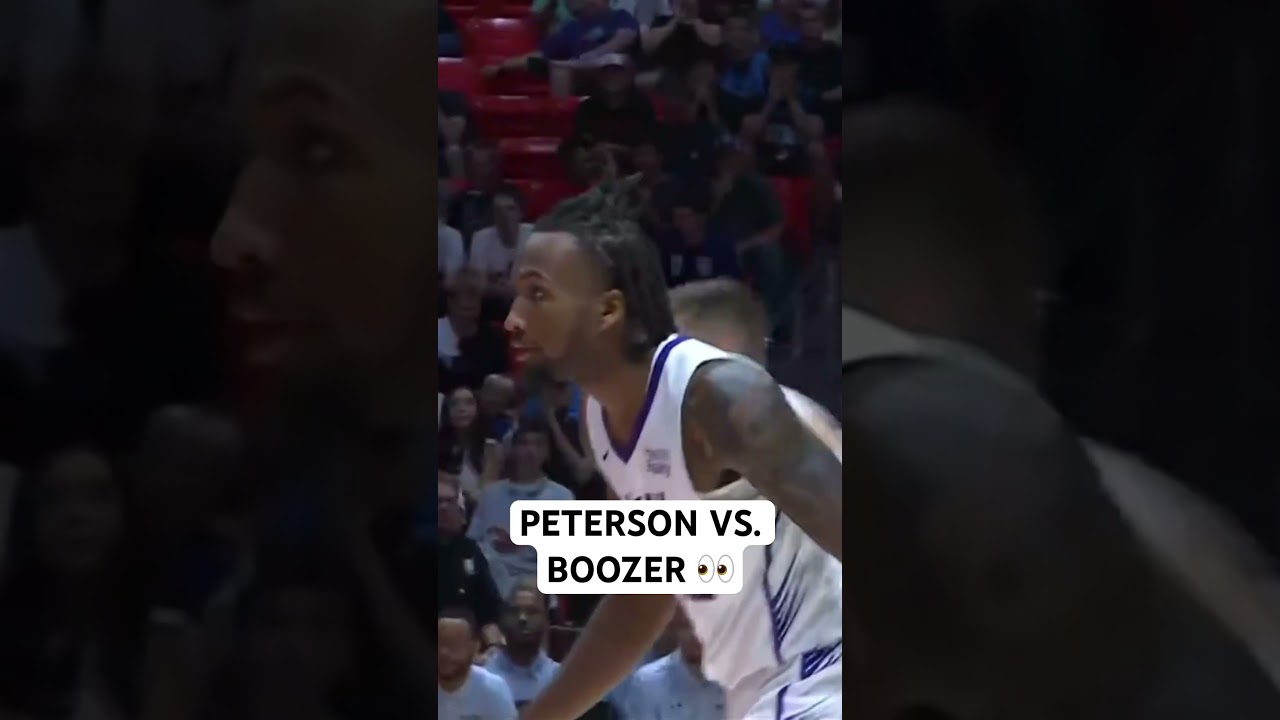 Darryn Peterson and Cam Boozer exchange buckets early in their summer league matchup