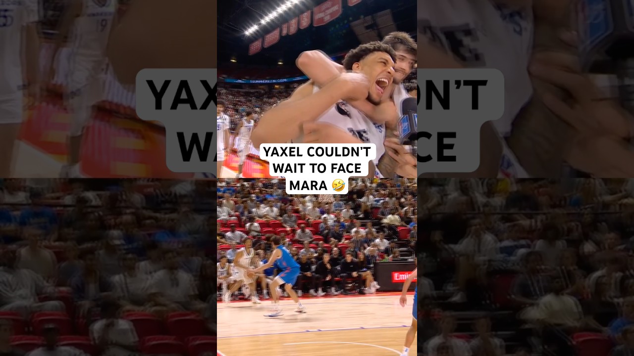 Yaxel Lendeborg couldn't help but have fun playing against his former college teammate Aday Mara