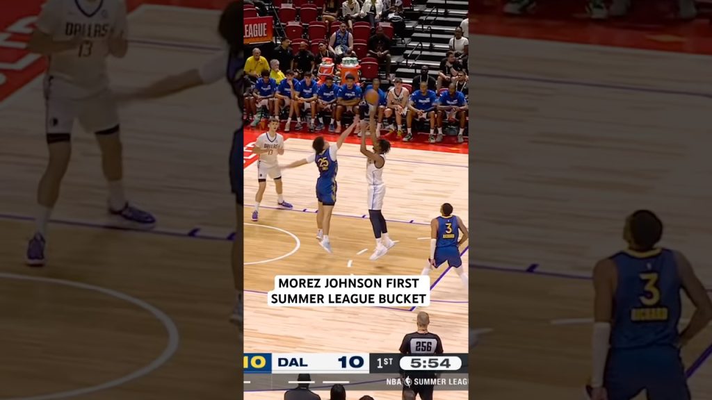 Morez Johnson gets the nice floater to go for his first summer league bucket