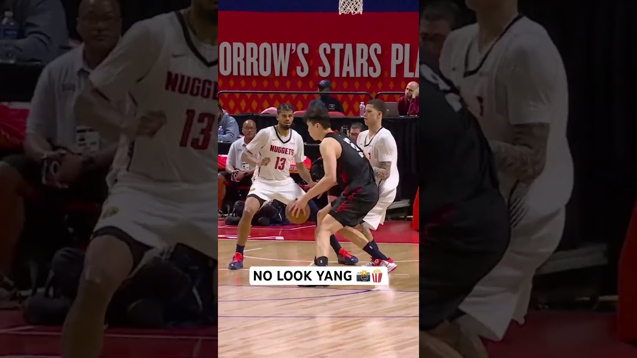 Yang Hansen zips the no look dime down low to set up the easy bucket