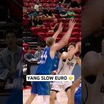 Yang Hansen stops on a dime and gets the pretty lay up