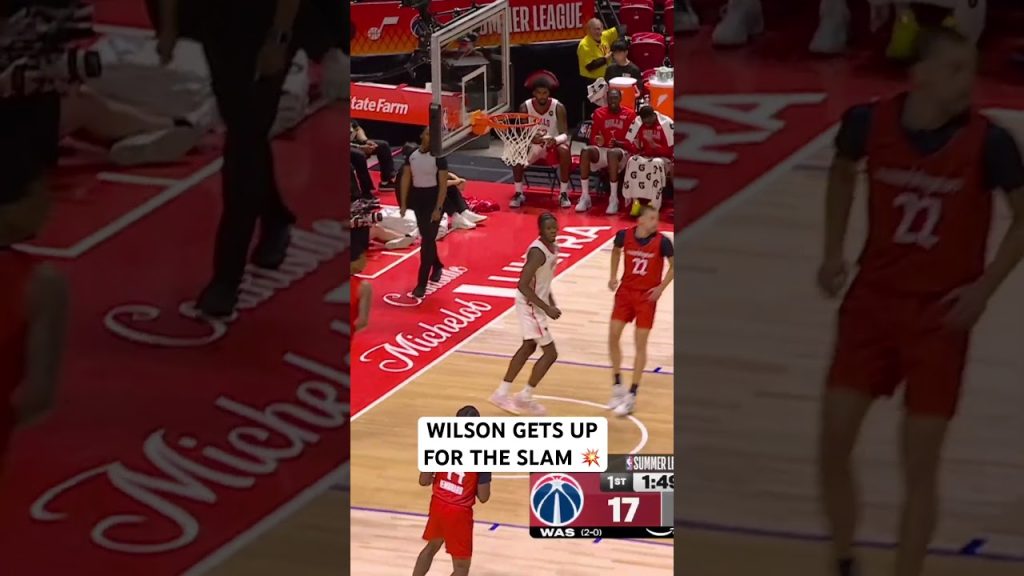Caleb Wilson takes it to the rim for the two hand jam