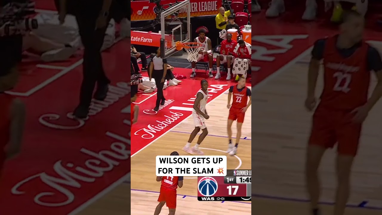 Caleb Wilson takes it to the rim for the two hand jam