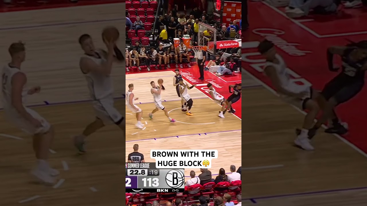 Brown punctuates the win for Brooklyn with the big time block