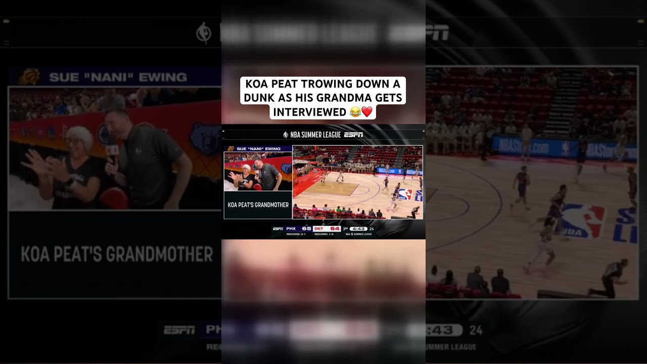 Koa Peat caught an oop while his grandma gets interviewed ❤️
